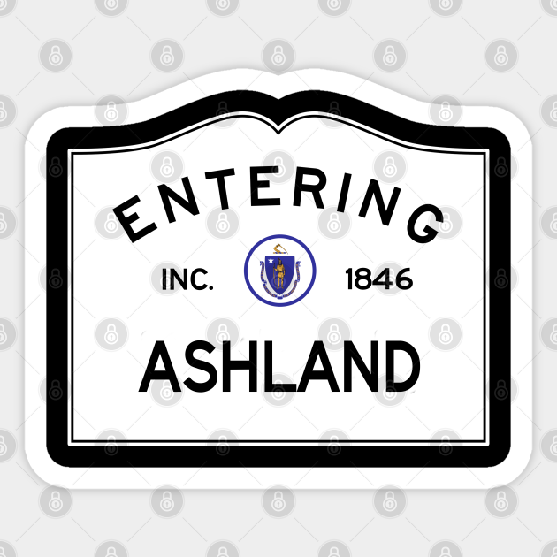 Ashland Massachusetts Vintage Road Sign Ashland Massachusetts